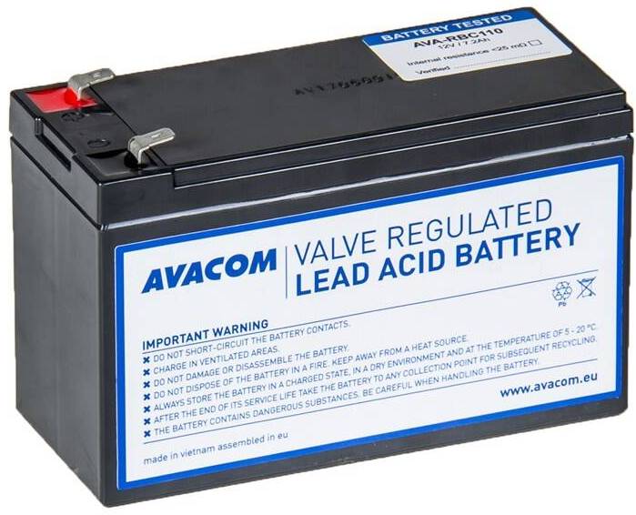Olověný akumulátor Avacom RBC110 / 12 V / pouze akumulátor / černá Varianta: ivi1