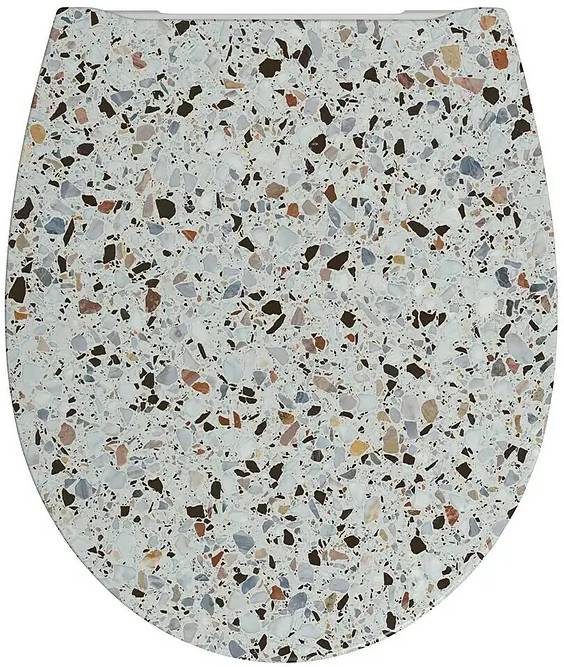 WC sedátko Poseidon Maremma / tvar O / rozteč pantů 10,7–20,3 cm / dekor kámen Varianta: ivi1