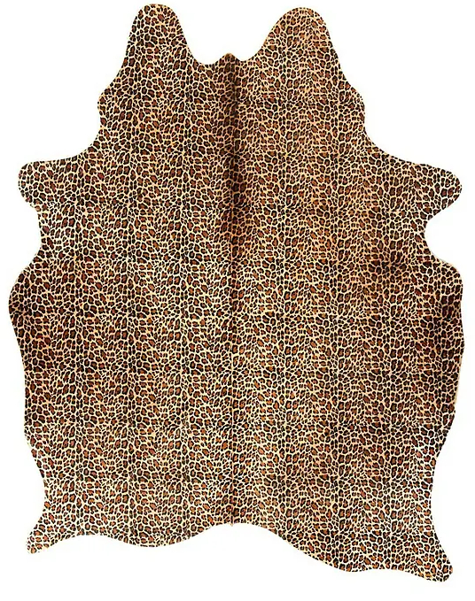 Dekorativní hovězí kůže Esbeco / vzor leopard / hnědá/béžová Varianta: ivi1
