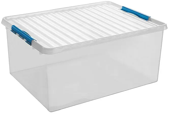 Úložný box Sunware Q-Line / 80 x 50 x 38 cm / modrá/transparentní Varianta: ivi1