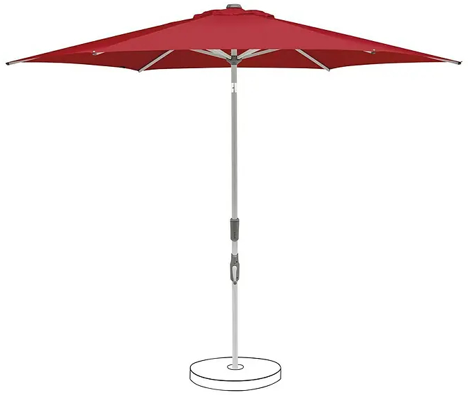 Slunečník Suncomfort Slide / Ø 300 cm / červená Varianta: ivi1
