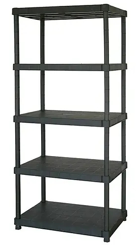Plastový regál XL / 5 černý