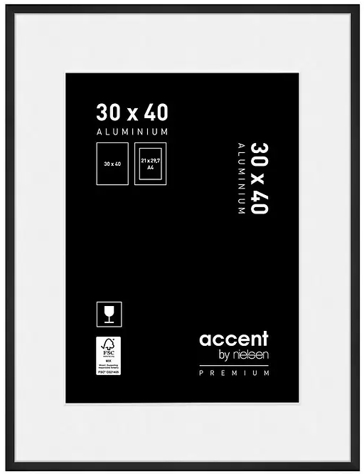 Fotorámeček Accent by Nielsen Premium / 30 x 40 cm / černá Varianta: ivi1