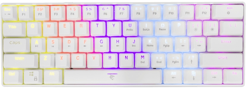 Klávesnice White Shark SHINOBI Brown Switch / US / bílá Varianta: ivi1