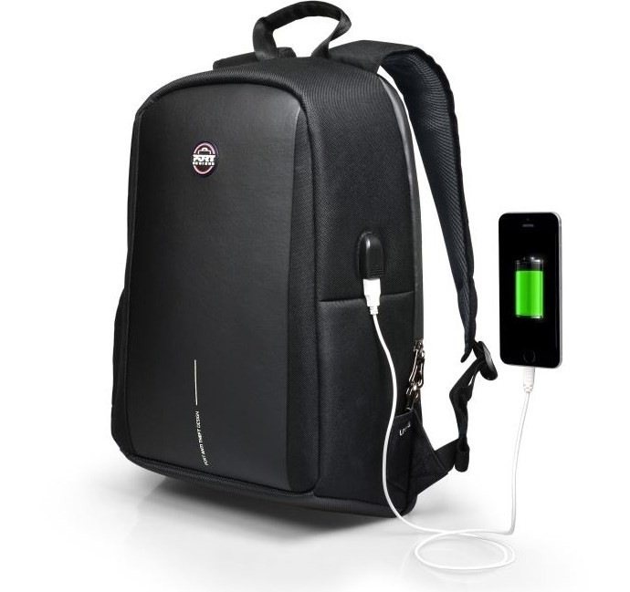 Batoh na notebook PORT DESIGNS Chicago Evo / na 15,6" (39,6 cm) / 17 l / USB / 180° otevírání / černá Varianta: ivi1