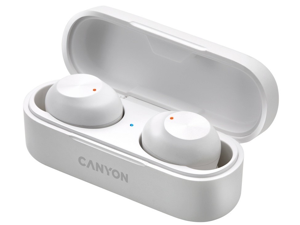Bezdrátová sluchátka Canyon TWS-1 / Bluetooth / výdrž 4 hod / IPX4 / bílá Varianta: ivi2