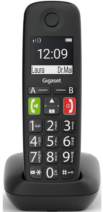 Domácí telefon Gigaset E290 / výdrž 10 hod. / černá Varianta: ivi1