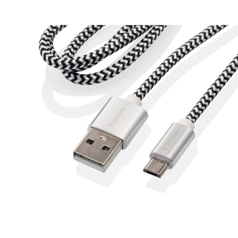 Kabel GoGEN USB / micro USB / 1 m / stříbrná Varianta: ivi1