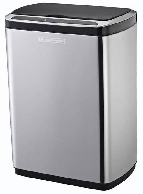 Bezdotykový odpadkový koš Helpmation CUBE WIDE AK5110 / 30 l / IR senzor / 3 AA/LR6 baterie / nerez/černá Varianta: ivi1