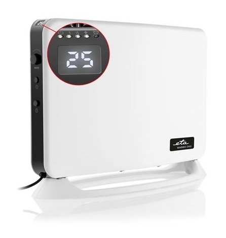 Teplovzdušný konvektor ETA Warmie Digi 1624 90000 / 750 W / 1250 W / 2 000 W / 5-35 °C / časovač / bílá / ROZBALENO