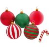 Sada vánočních ozdob 50 ks / červená / zelená / bílá / ROZBALENO