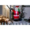 LED nafukovací vánoční dekorace Santa Claus / 12 W / výška 245 cm / venkovní i vnitřní / studená bílá