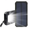 power bank solaire double usb 20000mah waterproof avec lampe torche noir