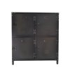 Kovová skříň ve vintage industriálním stylu / 82,5 × 75 × 35 cm / ocel / černá