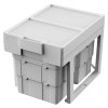 Výsuvný odpadkový koš Essensa easywaste s dvojitou separací / 2x 16 l / plast / vyjímatelná vnitřní nádoba / šedá (iris-variant-id ivi0)
