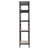 Kovový regál / 40 x 90 x 180 cm / nosnost 175 kg/police / 5 pater / dřevo / černá (iris-variant-id ivi0)