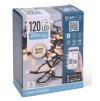 Světelný LED řetěz / 120 LED / 12 m / 8 funkcí / venkovní i vnitřní / Bluetooth / teplá bílá (iris-variant-id ivi0)