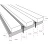 Sada 2 akustických panelů FibroTech Square / 52 x 52 x 2,2 cm / plast, MDF / černý dub (iris-variant-id ivi0)