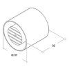 Trubkový ventilátor Air-Circle / 100 mm / bílá (iris-variant-id ivi0)