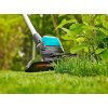 Akumulátorový vyžínač Gardena EasyCut 23/18V P4A / LED displej / 2 Ah / šířka záběru 23 cm / 85 dB(A) / šedá/tyrkysová (iris-variant-id ivi0)