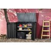 Úložný box Keter / 132 x 71,5 x 113,5 cm / 120 l / plast / dvoje dveře / výklopné víko / sklon střechy 7° / polypropylen / antracitová/černá (iris-variant-id ivi0)