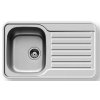 Vestavný dřez s odkapávačem Pyramis Space Mini 1B 1D / 80 x 48 cm / 2 otvory pro baterii / oboustranný / nerezová ocel (iris-variant-id ivi0)