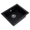 Vestavný dřez Respekta Ohio / 50 x 44 cm / mineralit / odolnost do 180 °C / černá (iris-variant-id ivi0)