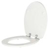 WC sedátko s měkkým zavíráním / MDF / automatické spouštění / pochromované panty / bílá (iris-variant-id ivi0)