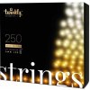 LED světelný řetěz Twinkly Strings TWS250GOP-BEU / 2,5 m / 250 diod / Bluetooth/Wi-Fi / černá/transparentní