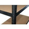 Kovový regál BestBerg BBMS-30B / 120 x 180 x 45 cm / 5 polic / černá/hnědá