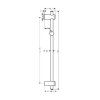 Sprchová tyč Hansgrohe Unica (27704000) / 22 mm / chrom