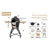 Keramický Kamado BBQ gril BestBerg BBGK-46B / Ø 38,3 cm / černá