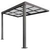 Hliníková pergola BestBerg PZ-9A / 9 m² / antracit/šedá