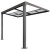 Hliníková pergola BestBerg PZ-9A / 9 m² / antracit/šedá