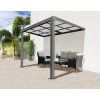 Hliníková pergola BestBerg PZ-9A / 9 m² / antracit/šedá