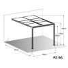 Hliníková pergola BestBerg PZ-9A / 9 m² / antracit/šedá