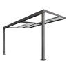 Hliníková pergola BestBerg PZ-12A / 12 m² / antracit/šedá