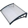 Hliníkový vchodový přístřešek BestBerg BBDA-8012D / 120 x 80 cm / černá
