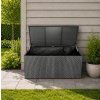 Ratanový zahradní úložný box BestBerg BBRF-B1B / 115 × 55 × 57 cm / černá