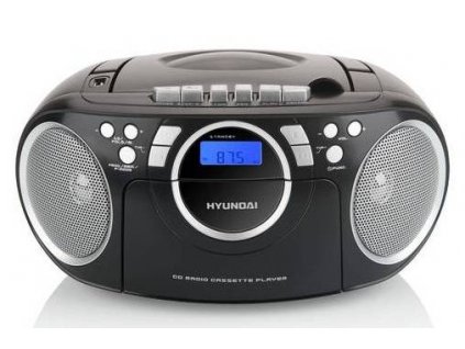 Radiomagnetofon s CD Hyundai TRC 788 AU3BS / černá / stříbrná / ROZBALENO