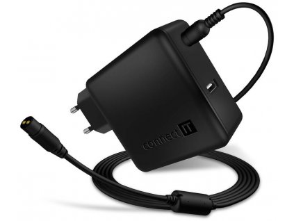 Connect IT NomadPower univerzálny napájací adaptér pre notebooky / 65 W / + ďalší port USB / (CNP-1650-BK) / ROZBALENÉ