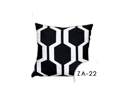EmaHome obliečka na vankúš so vzorom - čierna/biela / 40x40 cm / ZA-22