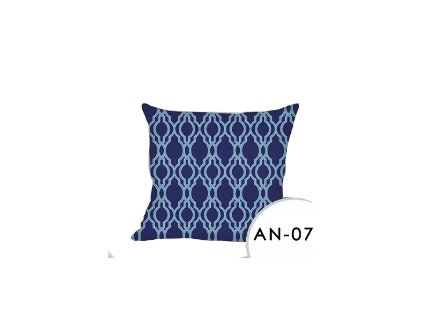 Obliečka na vankúš EmaHome so vzorom - modrá / 40x40 cm / AN-07