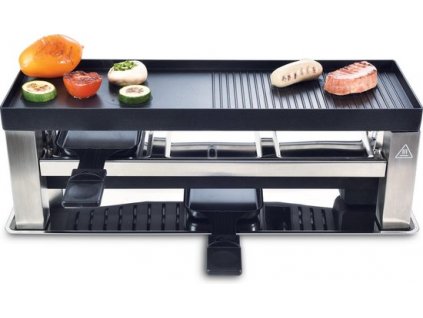 Elektrický stolný raclette gril Solis 977.45 / 4v1 / 650 W / čierna / nerezová oceľ / ROZBALENÉ