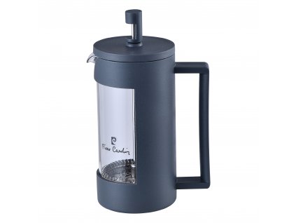 Pierre Cardin kanvička na čaj a kávu / 350 ml / sklo / nylon / čierna