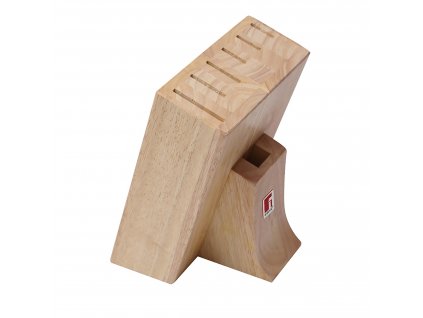 Univerzálny drevený blok na nože Bergner / 18 x 14 x 24 cm / prírodný