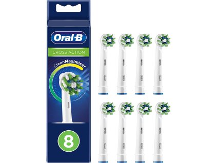 Hlavice zubnej kefky Oral-B CrossAction so štetinami Cleanmaximiser / 8 kusov / POŠKODENÝ OBAL