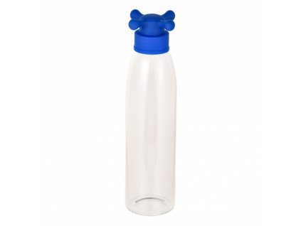 Fľaša z borosilikátového skla s modrým viečkom United Colors of Benetton 500 ml