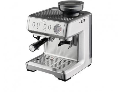 Pákový kávovar so zabudovaným mlynčekom na kávu Solis Grind &amp; Infuse Compact / nerezová oceľ / ZÁNOVNÉ
