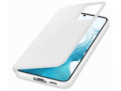 Flipové puzdro Samsung Clear View pre mobilný telefón Galaxy S22+ / EF-ZS906CWE / White